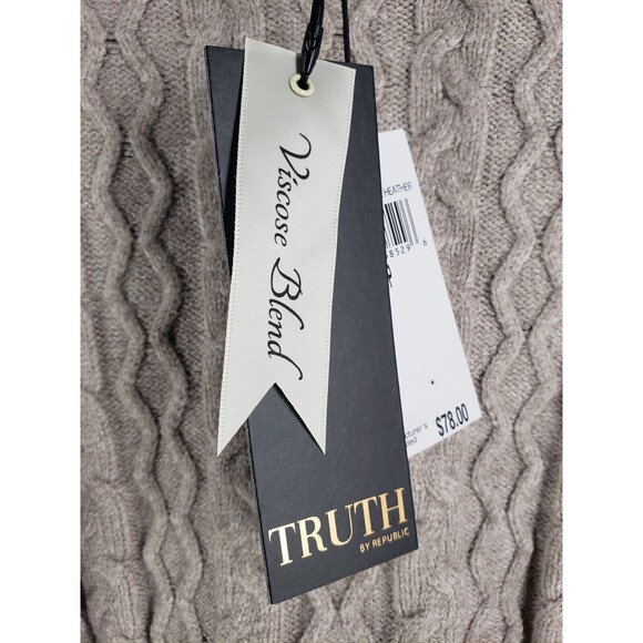 New NWT Truth by Republic Cropped Sweater Top Soft Viscose Stretch Size XS - Picture 2 of 8